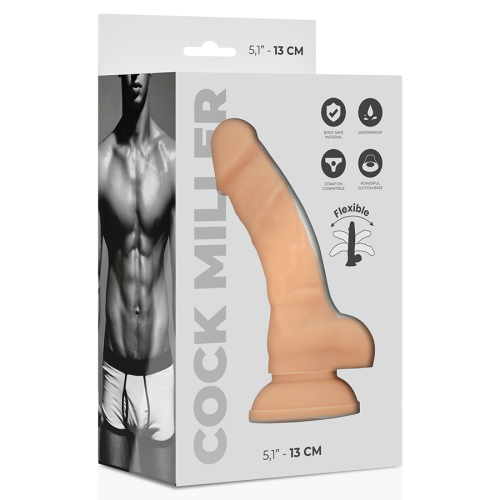 COCK MILLER - Гибкий фаллоимитатор на присоске, 11х3 см (телесный)