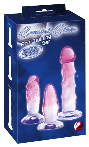Набор анальных пробок Crystal Clear Anal Training Set, 3 шт
