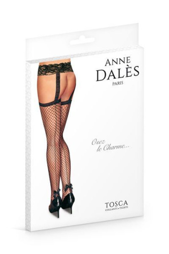 Anne De Ales Tosca T1 - Оригинальные колготки-чулки, S (чёрный) - sex-shop.ua