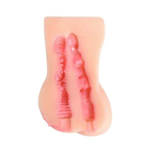 Toyfa Masturbator HOT - реалистичный мастурбатор вагина-анус, 14.5 см