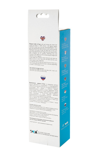 Toyfa A-Toys - Вагинальные шарики, 3.5 см (голубые)