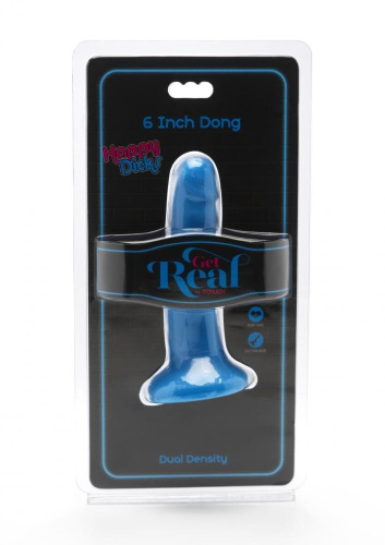 Get Real Happy Dicks Dong 6 Inch - Фалоімітатор з присоскою, 12,7 х3 см (блакитний)