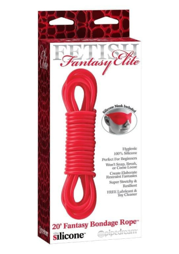 Силиконовый шнур для бондажа Fetish Fantasy Elite Bondage Rope, 6м (красный) - sex-shop.ua