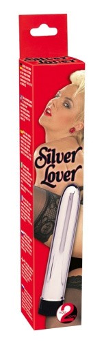 Silver Lover - Классический вибратор, 19 см (серебристый) - sex-shop.ua