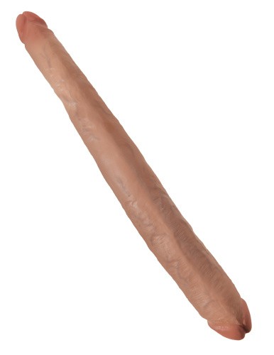 Двосторонній фалоімітатор King cock 16 Tapered Double Dildo, 40, 6х4, 3 см (коричневий)