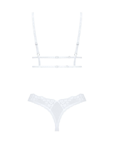 Obsessive Heavenlly 2-pcs set - комплект эротического белья: бюстгальтер и стринги, XS/S (белый)