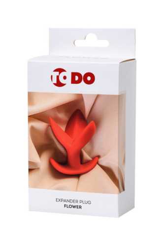 Toyfa ToDo Flower Red Expander Plug - Анальный расширитель, 9х6 см (красный)