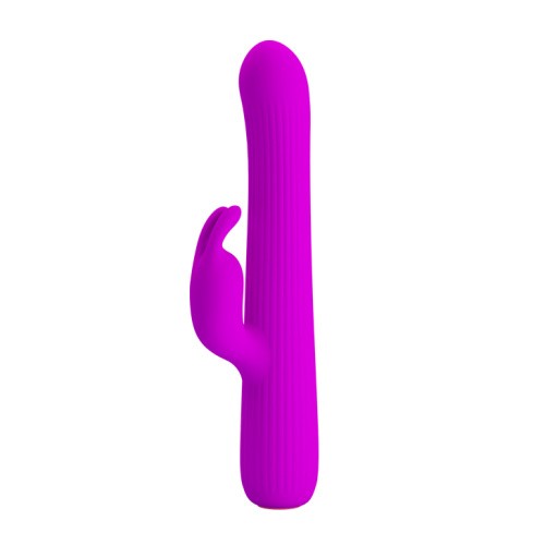 Pretty Love Julian Vibrator Purple - Тонкий вибратор-кролик, 17.8х2.5 см (фиолетовый)