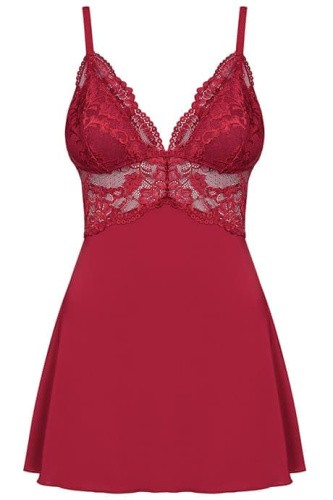 Obsessive 810-BAB-3 babydoll UA79129 - Комплект, S/M, (красный)