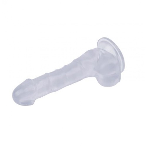 Hi-Rubber 7.7" Dildo - Фаллоимитатор, 19,5 см (прозрачный) - sex-shop.ua