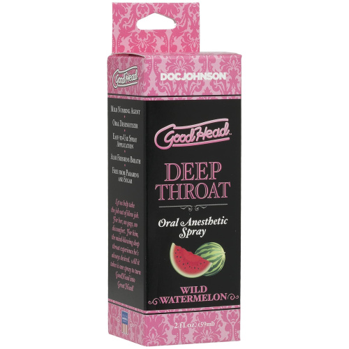 Doc Johnson GoodHead DeepThroat Spray – Watermelon - спрей для глубокого минета, 59 мл (арбуз) - sex-shop.ua