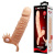 LyBaile Penis extended Sleeve Connor Flesh Vibro - вибронасадка для увеличения члена с клиторальным стимулятором, +4 см (телесный)