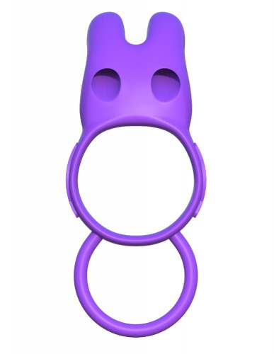 Pipedream Twin Teazer Rabbit Ring - подвійне віброкільце, 10х3.2 см (фіолетовий) - купити в Україні | Секс шоп SEX-SHOP.ua