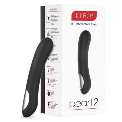 Kiiroo Pearl 2 - Интерактивный вибростимулятор точки G, 20х3.7 см (черный)