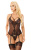 SoftLine Gabriella - Комплект белья: корсет с подвязками и стринги, S/M (чёрный)