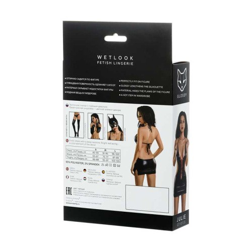 Toyfa Glossy - Платье из материала Wetlook, M