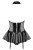 Obsessive 859-COR-1 corset - эротический комплект: корсет с подвязками и трусики, S/M (чёрный)