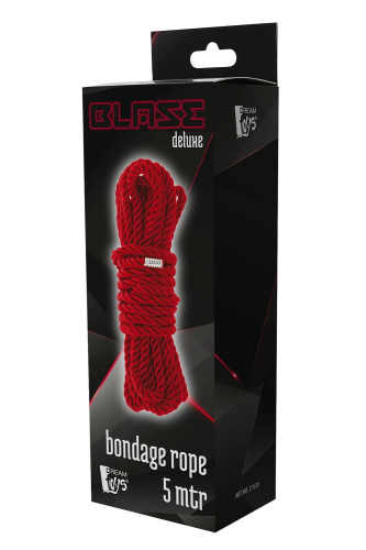 BLAZE DELUXE BONDAGE ROPE - Мотузка для бондажу, 5 м (червоний)