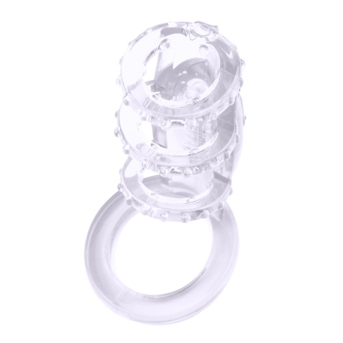 Chisa - Get Lock Vibrating Cock Cage Clear - Насадка на член, 7.6х2 см