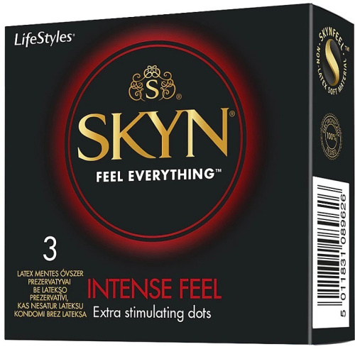 Skyn INTENSE FEEL - Безлатексные презервативы, 3 шт - sex-shop.ua