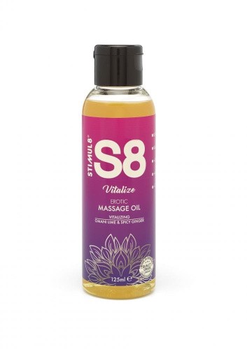 Stimul8 Massage Oil - Массажное масло, 125 мл (оманский лайм и имбирь) - sex-shop.ua