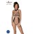 Passion - DOMINICA BODY - Сексульный боди в горошек, S/M (бежевый)