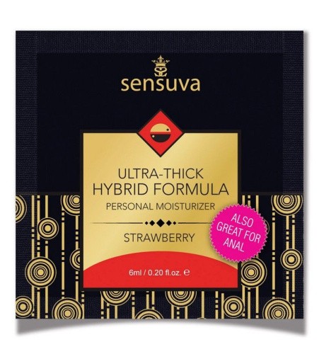 Sensuva - Ultra -Thick Hybrid Formula Strawberry - Пробник лубриканта на гибридной основе, 6 мл. - sex-shop.ua