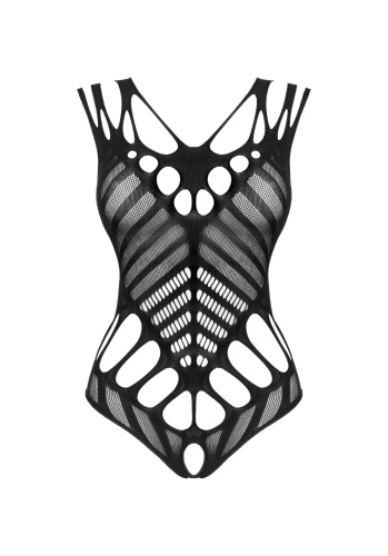Obsessive B139 crotchless teddy - ажурное боди с открытой промежностью, S-L (чёрный)