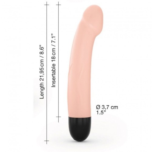Dorcel Real Vibration M Flesh 2.0 - Перезаряжаемый вибратор для точки G, 22х3.7 см (телесный) - sex-shop.ua