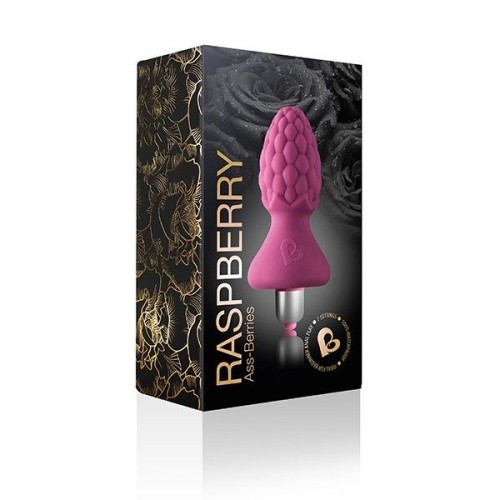 Rocks Off Ass-Berries 7 Raspberry - анальный вибростимулятор, 9.5х3.5 см - sex-shop.ua