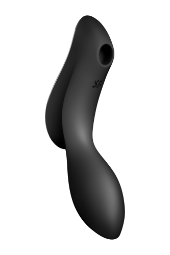 Satisfyer Curvy Trinity 2 - Вакуумний кліторальний стимулятор та масажер для точки G, 16.8х3.8 см (чорний)