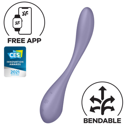 Satisfyer G-Spot Flex 5+ - Універсальний вібратор, 15х3.4 см (бузковий)