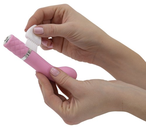 Pillow Talk Racy Pink - Роскошный вибратор с кристаллом Сваровски для точки G, 12.7х2.2 см. (розовый)
