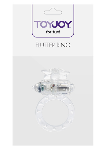 Toy Joy Flutter Ring - виброкольцо, 7х3 см (прозрачный) - sex-shop.ua