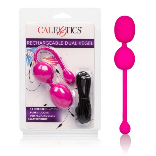 CalExotics Rechargeable Dual Kegel Вагінальні кульки 9х3. 2 см. (фіолетовий)