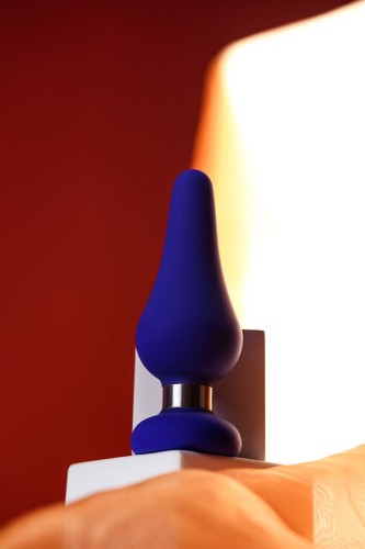 ToDo By Toyfa Сlassic классическая силиконовая анальная пробка большая, 13х4,6 см (синий) - sex-shop.ua