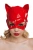 D&A - Лакированная маска "Кошечка", красная - sex-shop.ua