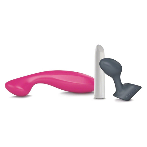 We-Vibe Tango Pleasure Mate Collection - Вибратор с двумя разными насадками, 9х2 см (белый)