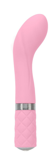 Pillow Talk Sassy Pink - Роскошный вибратор с кристаллом Сваровски для точки G, 12.8х3.8 см. (розовый)