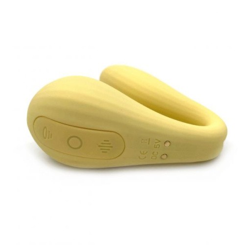 Magic Motion Bobi Yellow - вакуумний вагінально-кліторальний стимулятор з керуванням зі смартфона, 20х3.3 см (жовтий)