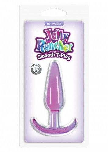 Ns Novelties Jelly Rancher T-Plug Smooth - Анальный стимулятор, 8х3 см (пурпурный) - sex-shop.ua