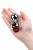 Metal By Toyfa серебристая металлическая анальная пробка-пуля с кристаллом цвета рубин, 9,5х3,5 см (красный) - sex-shop.ua