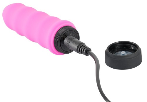 Orion Power Vibe Collection Wavy - Силиконовый перезаряжаемый вибратор с 10 режимами, 10х2.6 см