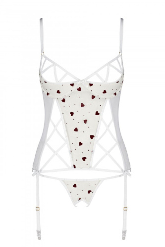 Passion - Lovelia Corset - Сексуальный корсет, S/M (белый)