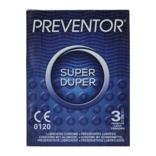 Preventor Super Duper, 3 шт (ваніль) - купити в Україні | Секс шоп SEX-SHOP.ua