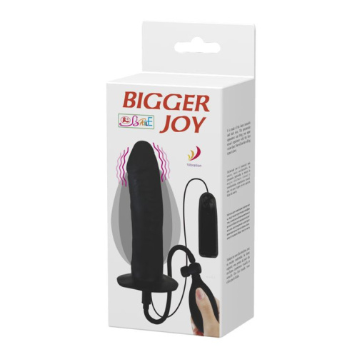 LyBaile Bigger Joy Vibration - Анальный стимулятор, 15,5 см (черный) - sex-shop.ua