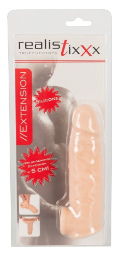 Realistixxx Extension + 5 cm - Насадка для увеличения пениса, 19 см (телесный) - sex-shop.ua