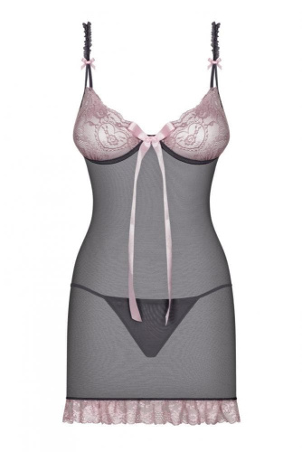 Еротичний комплект Obsessive Dovelia chemise (L / XL) - купити в Україні | Секс шоп SEX-SHOP.ua