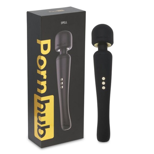 Pornhub Spell Wand Set - Вибромассажер с тремя насадками, 30х3 см.