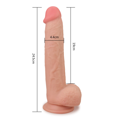 LoveToy - Skinlike Soft Dong 8.5 - Фаллоимитатор с мошонкой, 24.5х4.4 см